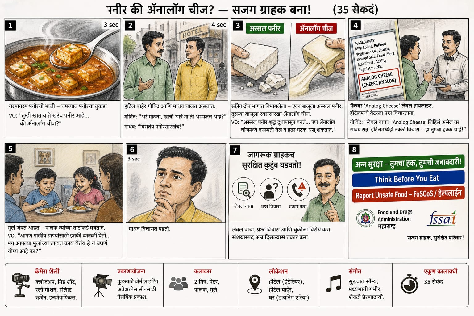 Food Safety Awareness Campaign Storyboard